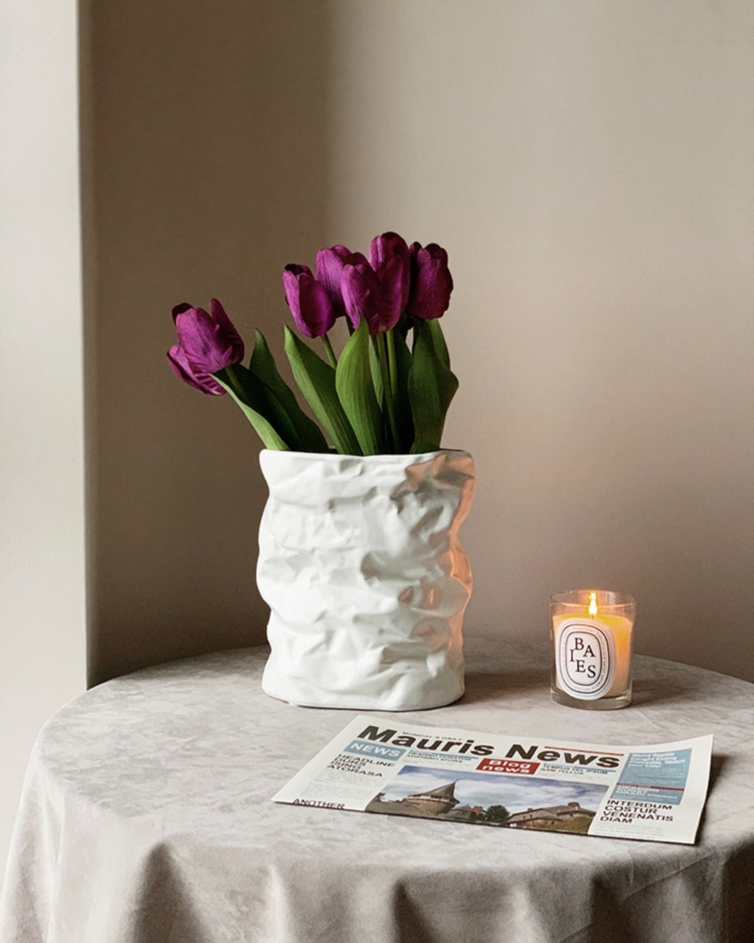 Crumpled Paper Vase-2