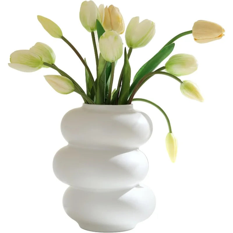 Ceramic Spiral Vase Flower Holder-0