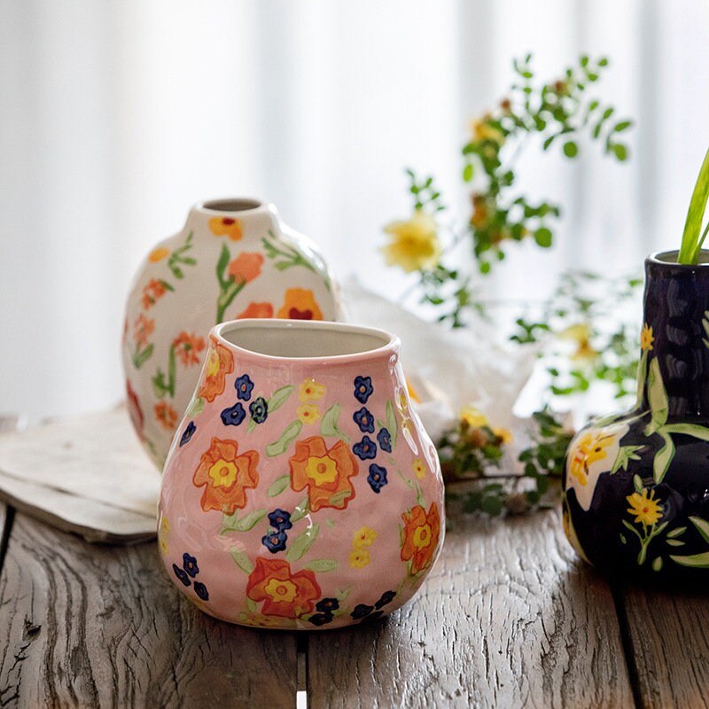 Hand Painting Ceramic Flower Vase-4